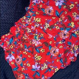 1st shorts is colorful 2nd shorts have lines on it